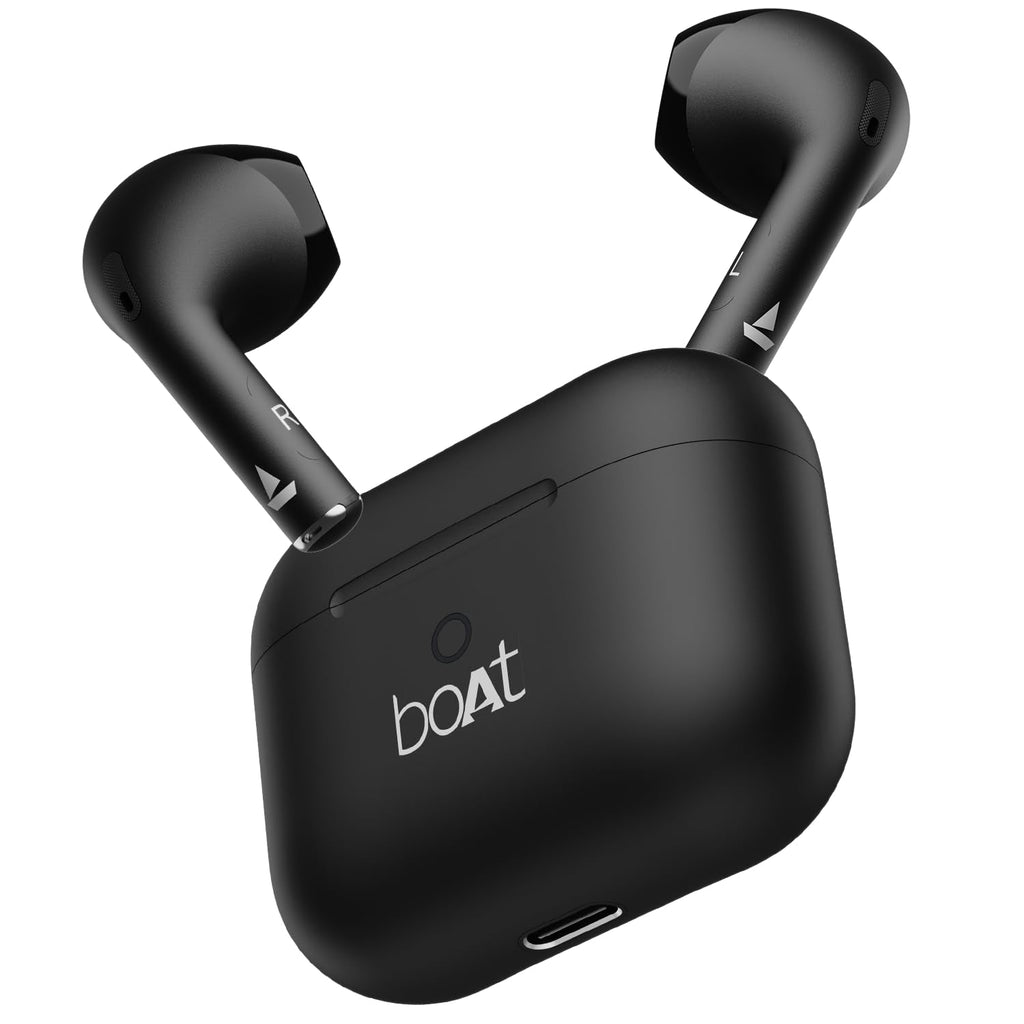Boat Airdopes Joy, 35Hrs Battery, Fast Charge, IWP Tech, Low Latency, 2Mic ENx, Type-C Port, v5.3 Bluetooth Earbuds, TWS Ear Buds Wireless Earphones with...