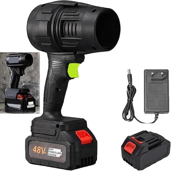 Cordless Leaf & Dust Blower | 130000 RPM Jet Fan with Battery | Powerful Handheld Air Blower for Keyboard, Car, Home & Outdoor Cleaning...