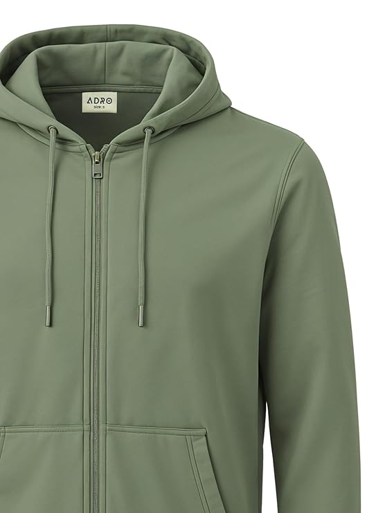 Men's Solid Cotton Zipper Hoodies