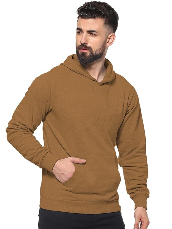 Men's Cotton Hoodies | Solid Trendy Comfortable Sweatshirts for Men | Stylish Winter Wear Fashionable Sweatshirts with Hood & Pockets