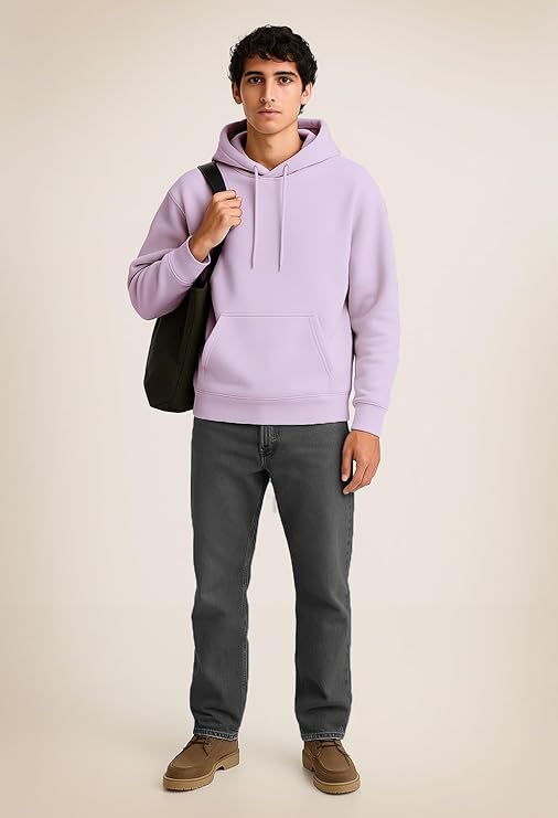 Oversized Hoodies for Man Stylish | 280 GSM Rich Cotton Fleece Solid Oversized Fit Hooded Full Sleeve Oversized Sweatshirt for Men | Stylish Casual Wear Winter Hoodies for Men