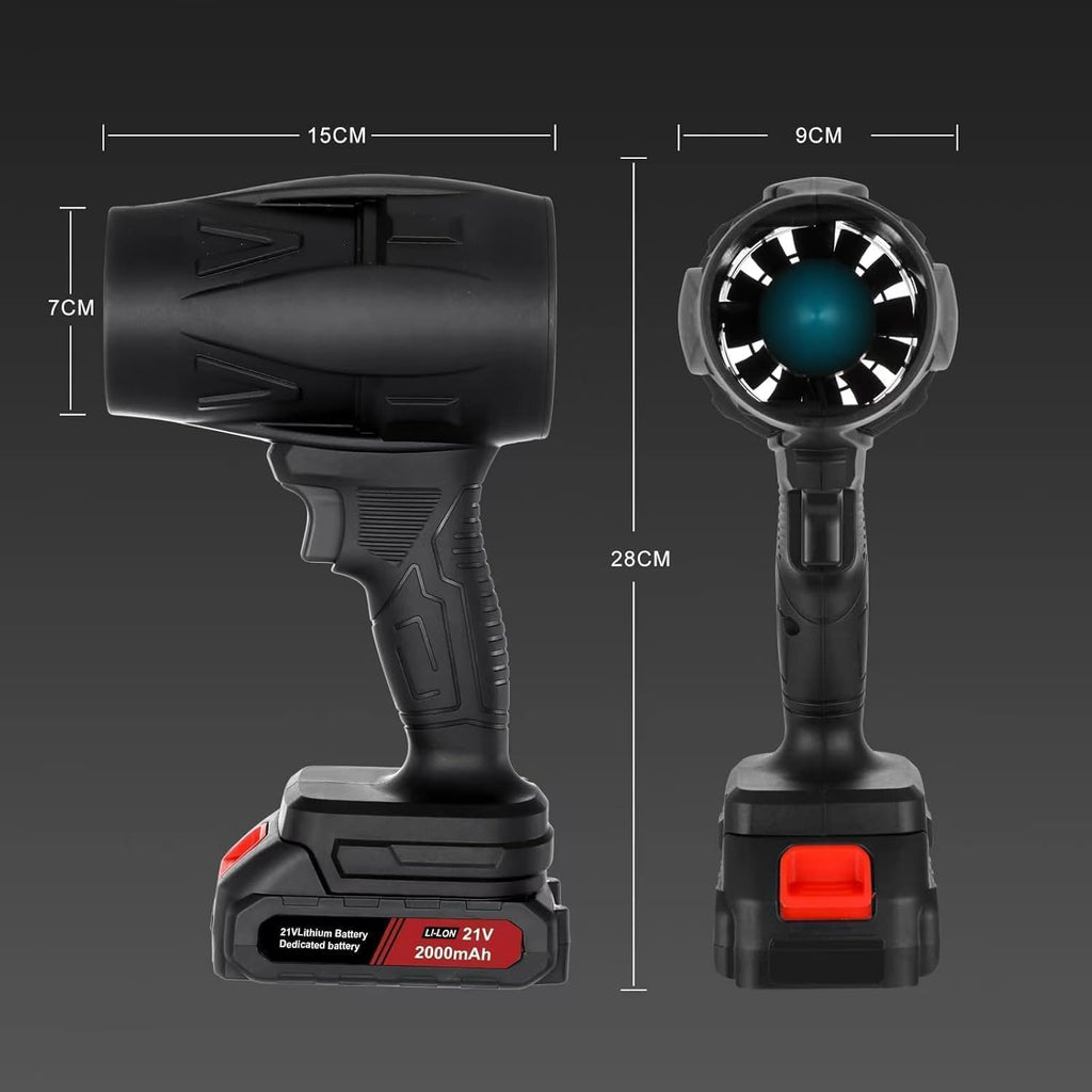 Cordless Leaf & Dust Blower | 130000 RPM Jet Fan with Battery | Powerful Handheld Air Blower for Keyboard, Car, Home & Outdoor Cleaning...