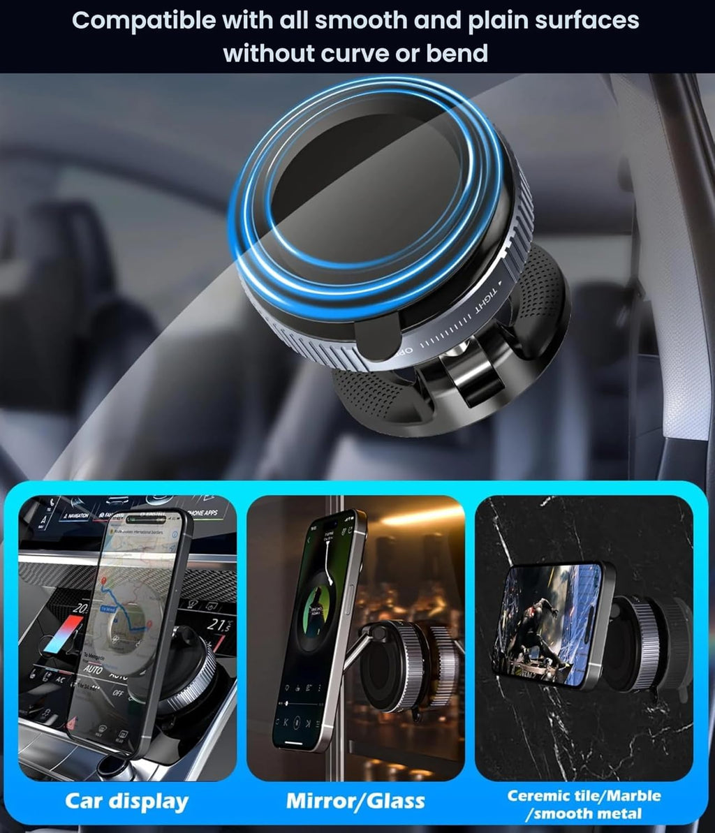 K007 Vacuum Suction Magnetic 360° Rotatable 180° Foldable Magnetic Car Mobile Holder